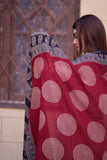 Passban Ajrak Chaadar  Printed Lawn Chaddar with Swirl Motif