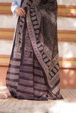 Meeras Ajrak Chaadar - Black Pure Lawn Chaddar