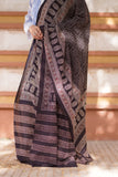 Meeras Ajrak Chaadar - Black Pure Lawn Chaddar