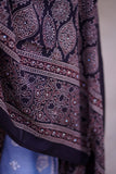 Hand-Block Printed Black Ajrak Chaadar: A Classic Pakistani Design