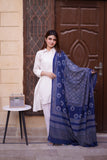 Fasana Ajrak Chaadar Hand-Block Printed Blue Pure Lawn Chaadar - A Traditional Masterpiece