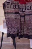 Maroon & Black Ajrak Chaadar - Traditional Hand-Block Printed Cotton Throw