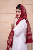 Maroon Ajrak Scarf - A Timeless Classic, Hand-Block Printed