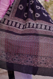 Black & Burgundy Ajrak Chaadar: A Timeless Hand-Block Printed Throw